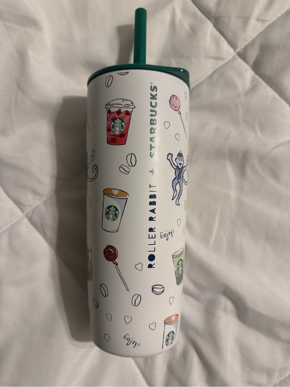 Starbucks x Roller Rabbit 24oz Stainless Steele Tumbler NEW